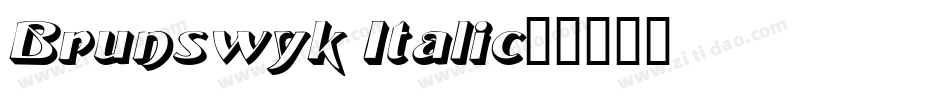 Brunswyk Italic字体转换